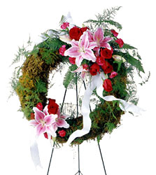 Lily & Rose Wreath from Parkway Florist in Pittsburgh PA