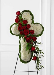 The FTD Floral Cross Easel from Parkway Florist in Pittsburgh PA