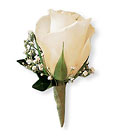 White Ice Rose Boutonniere from Parkway Florist in Pittsburgh PA